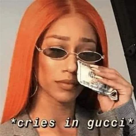 cries in gucci meaning